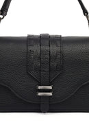Women's Black Long Strap Leather Crossbody Bag | Derimod