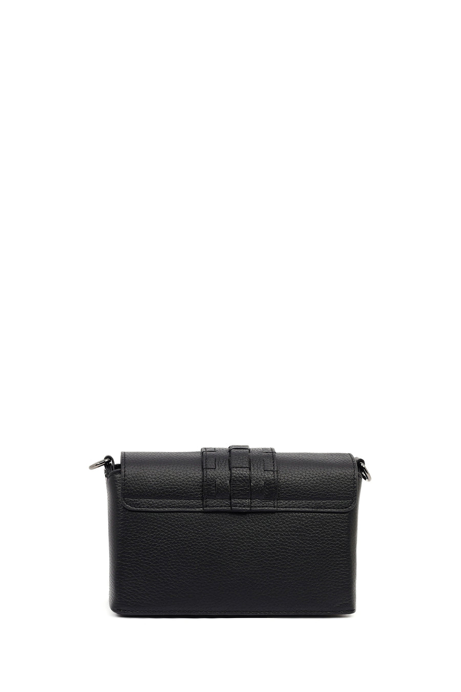 Women's Black Long Strap Leather Crossbody Bag