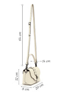 Women's Cream Long Strap Leather Crossbody Bag | Derimod
