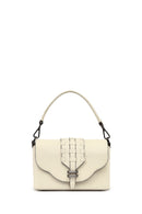 Women's Cream Long Strap Leather Crossbody Bag | Derimod