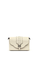 Women's Cream Long Strap Leather Crossbody Bag | Derimod