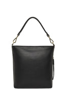 Woman Black Long-Strap Leather Shoulder Bag | Derimod