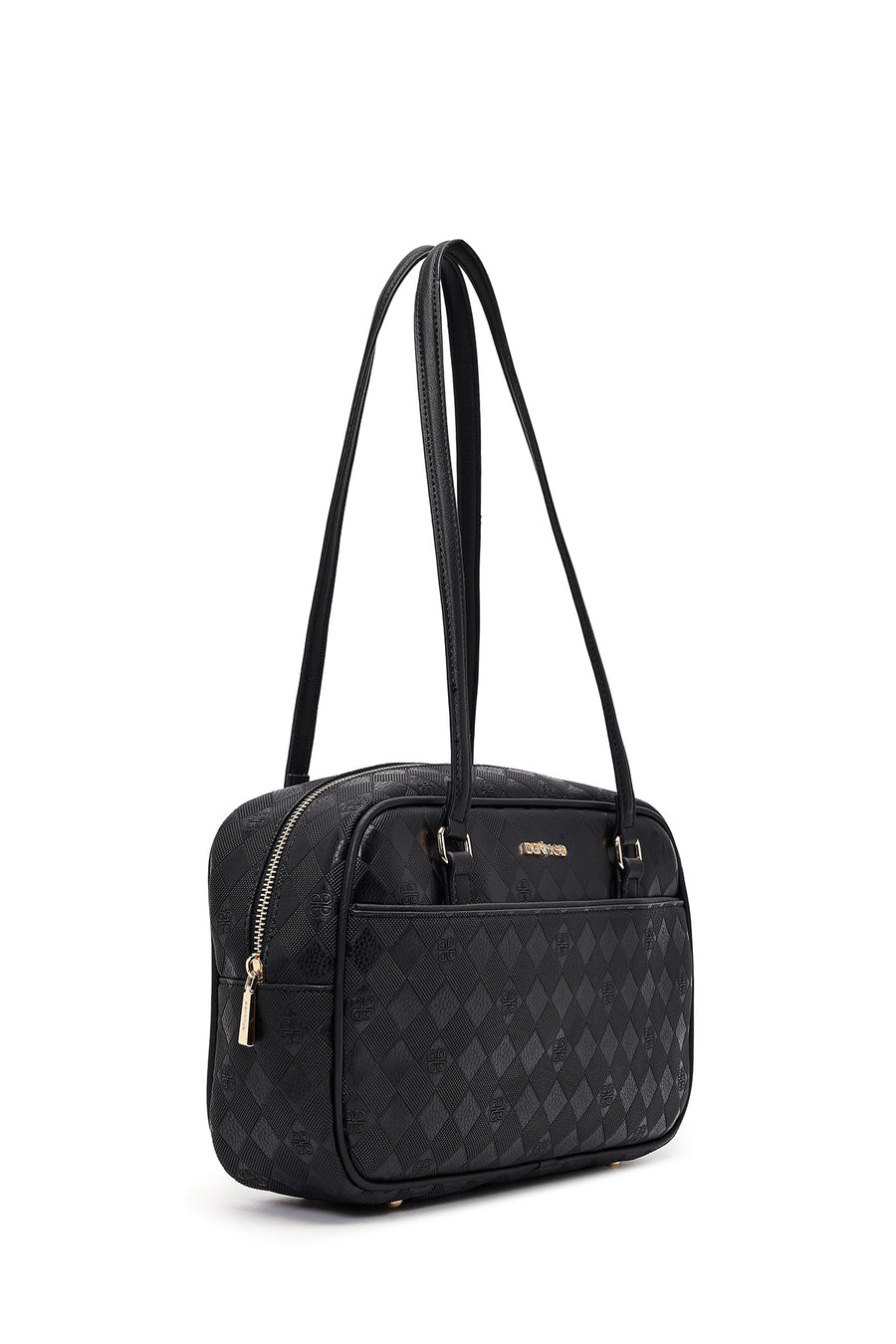 Women's Black Printed Shoulder Bag