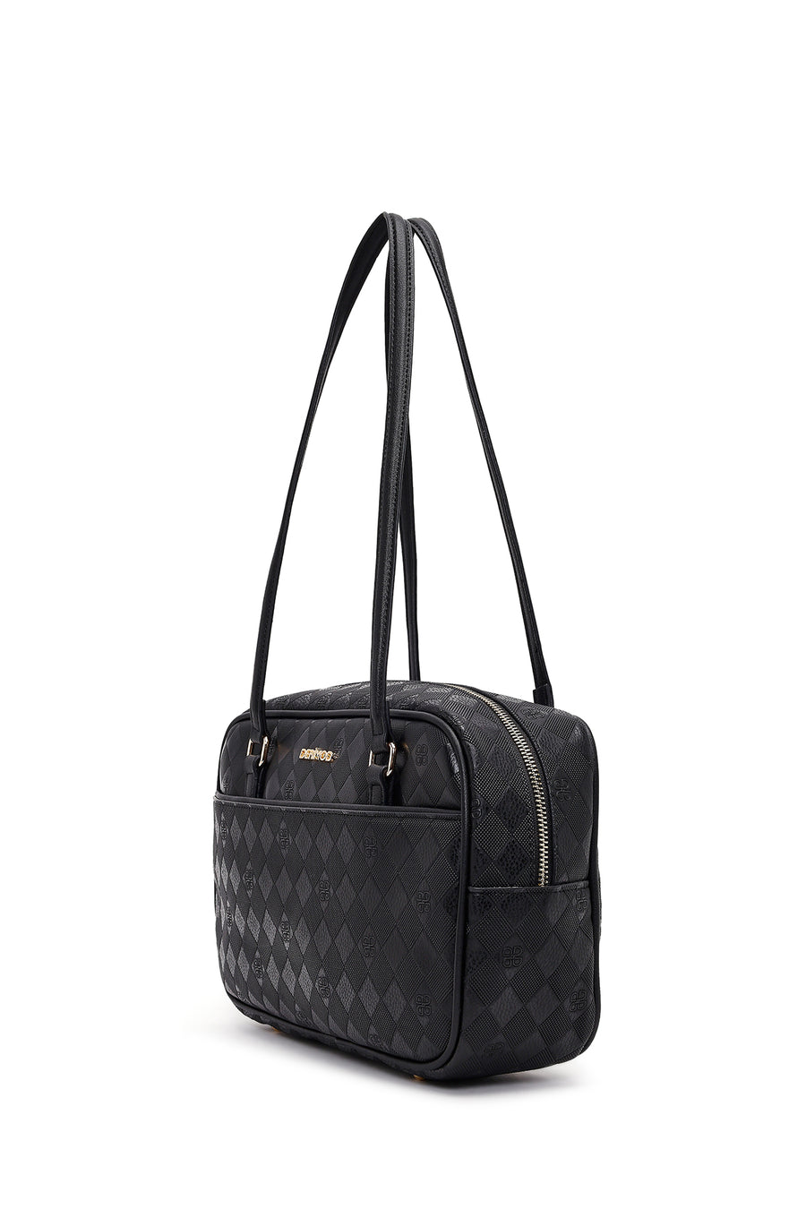 Women's Black Printed Shoulder Bag