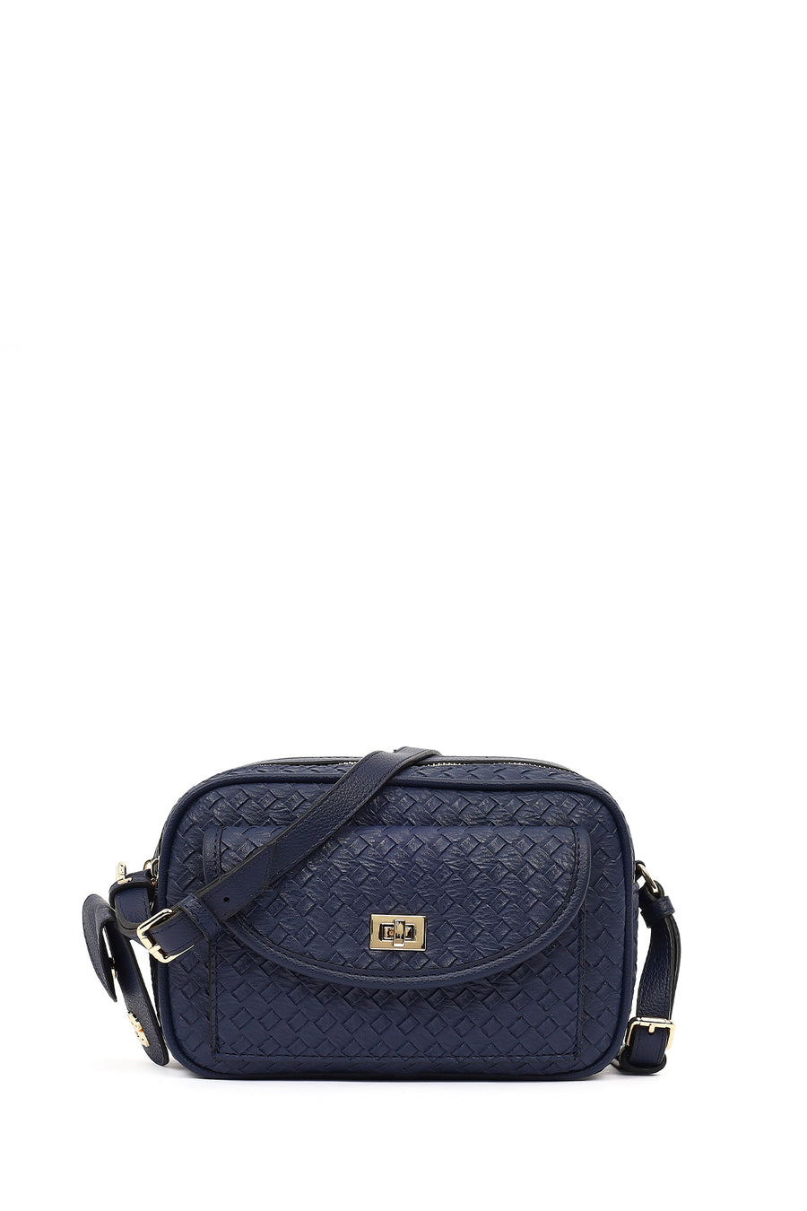 Women's Navy Blue Long Strap Knitted Crossbody Bag 25WBD238214 | Derimod