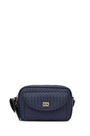 Women's Navy Blue Long Strap Knitted Crossbody Bag | Derimod