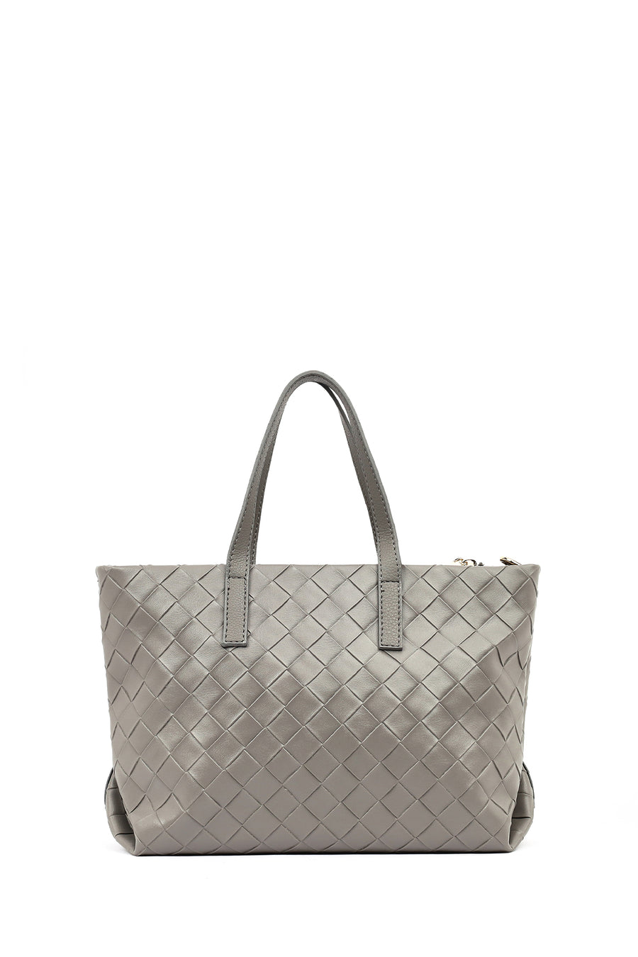 Women's Grey Long Strap Knitted Shoulder Bag