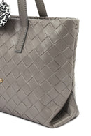 Women's Grey Long Strap Knitted Shoulder Bag | Derimod