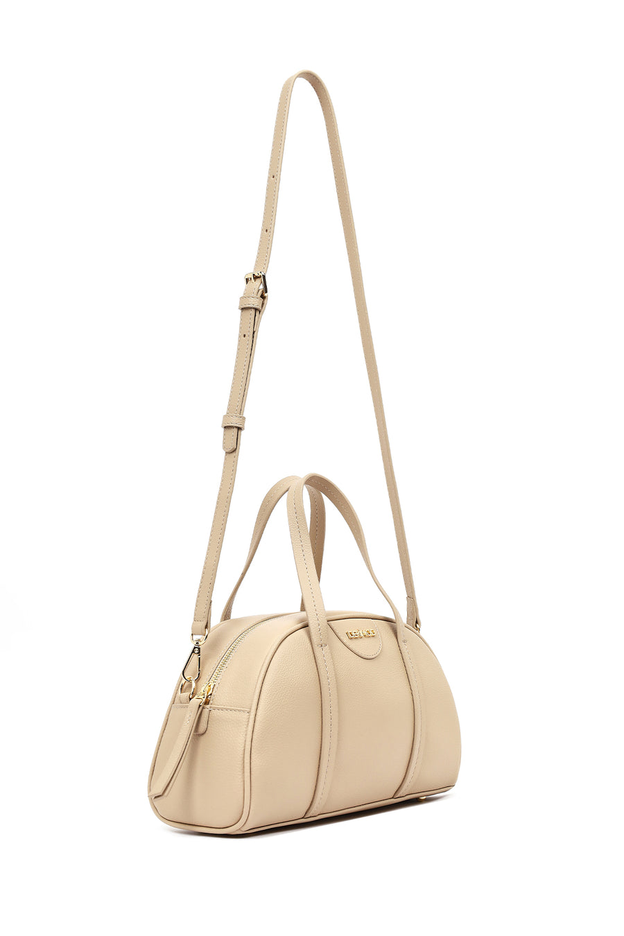 Women's Beige Long Strap Classic Handbag