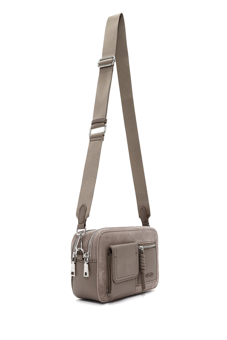 Women's Taupe Long Strap Crossbody Bag
