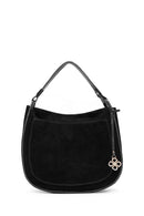 Women's Black Long Strap Suede Shoulder Bag | Derimod