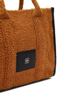 Women's Tan Long Strap Plush Sleeve Bag | Derimod