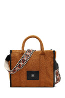 Women's Tan Long Strap Plush Sleeve Bag | Derimod