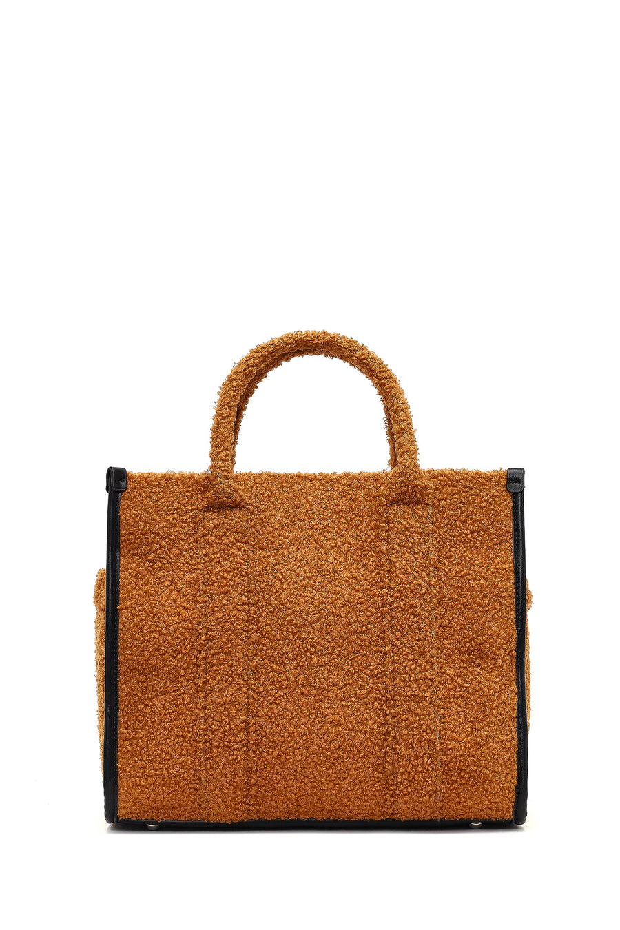 Women's Tan Long Strap Plush Sleeve Bag