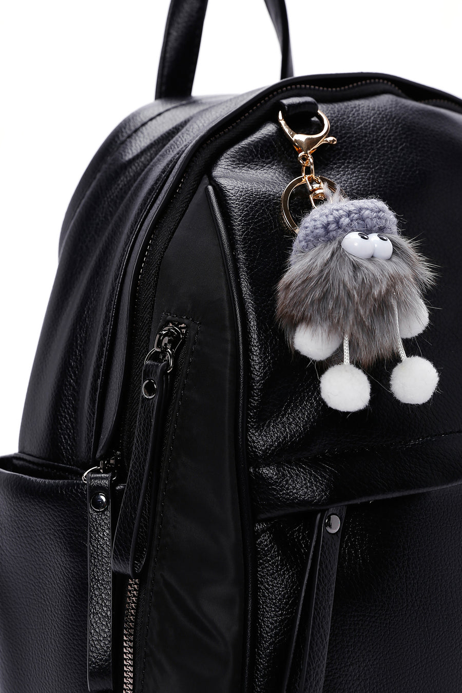 Women's Black Backpack with Accessories