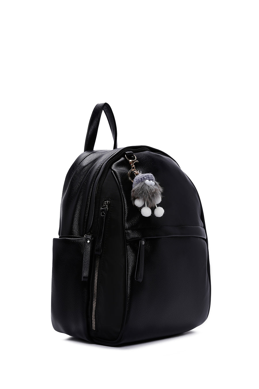 Women's Black Backpack with Accessories