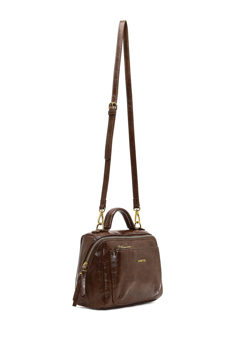 Women's Brown Long Strap Crossbody Bag