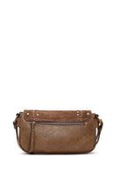 Women's Tan Long Strap Studded Suede Crossbody Bag | Derimod