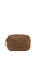 Women's Tan Long Strap Suede Leather Crossbody Bag | Derimod