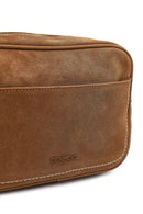 Women's Tan Long Strap Suede Leather Crossbody Bag | Derimod