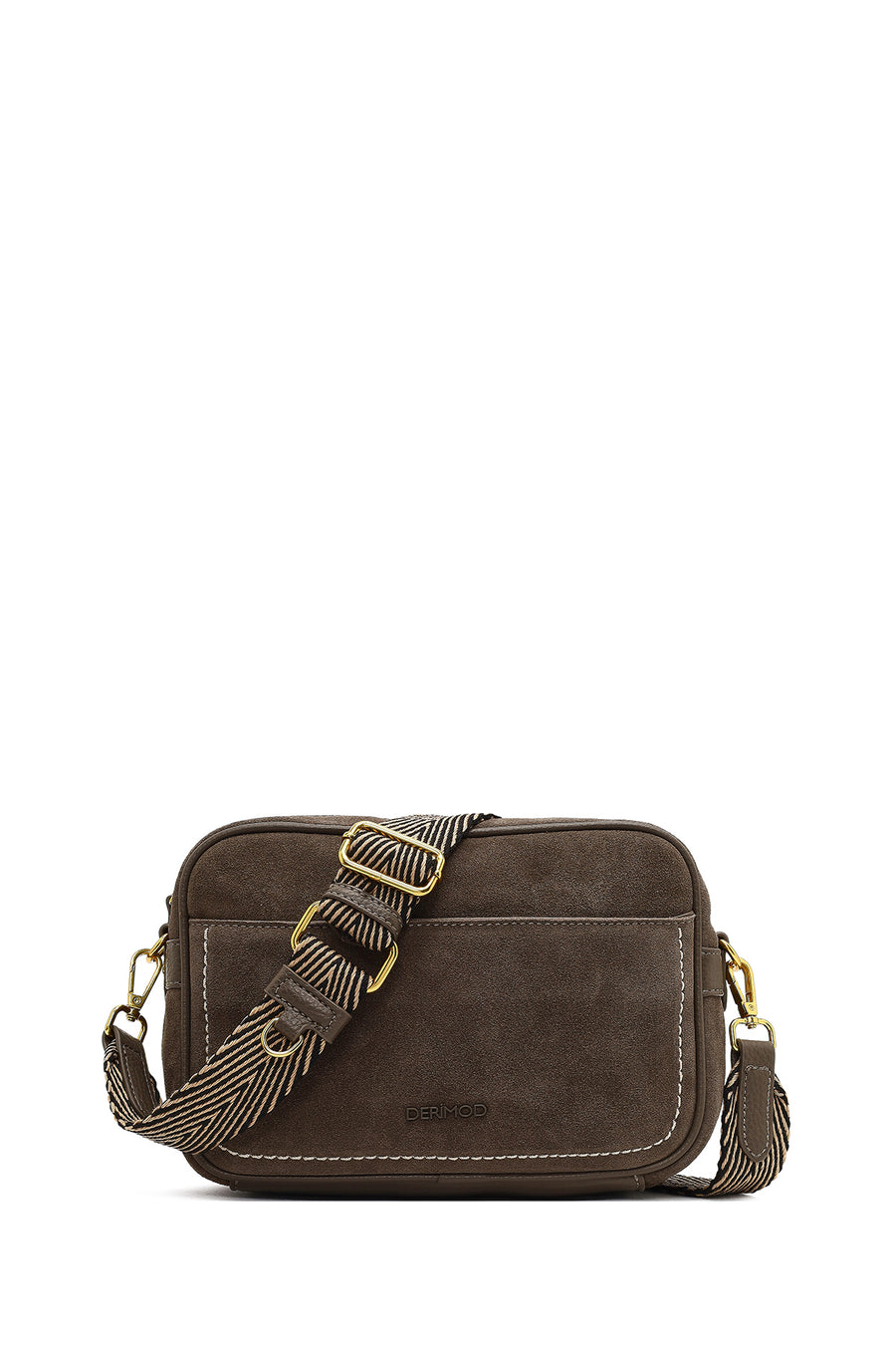 Women's Mink Long Strap Suede Leather Crossbody Bag 25WBD252510 | Derimod