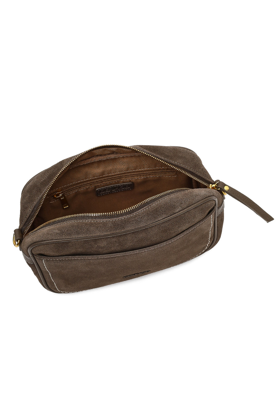 Women's Mink Long Strap Suede Leather Crossbody Bag