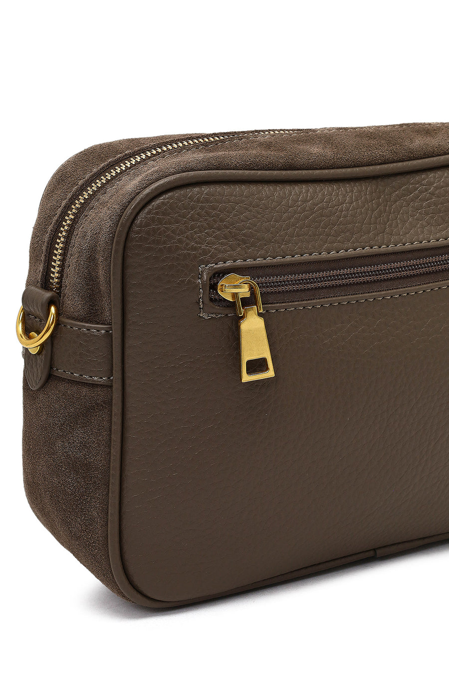 Women's Mink Long Strap Suede Leather Crossbody Bag