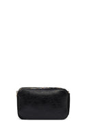 Women's Black Long Strap Patterned Crossbody Bag | Derimod