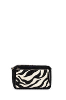 Women's Black Long Strap Patterned Crossbody Bag | Derimod
