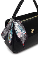 Women's Black Long Strap Suede Shoulder Bag | Derimod