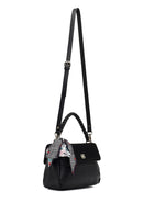Women's Black Long Strap Suede Shoulder Bag | Derimod