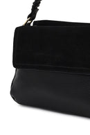 Women's Black Long Strap Suede Shoulder Bag | Derimod