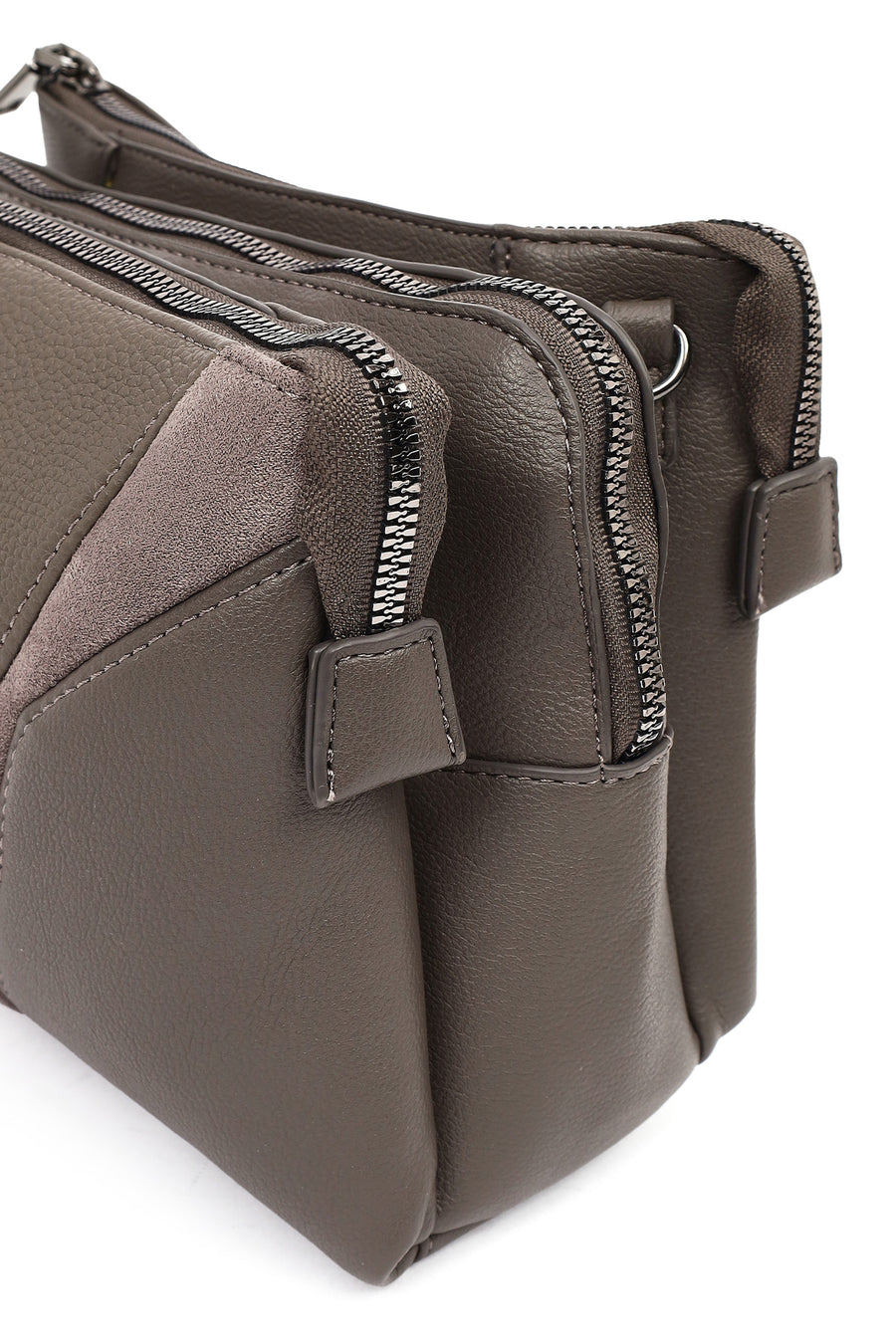 Women's Gray Long Strap Crossbody Bag