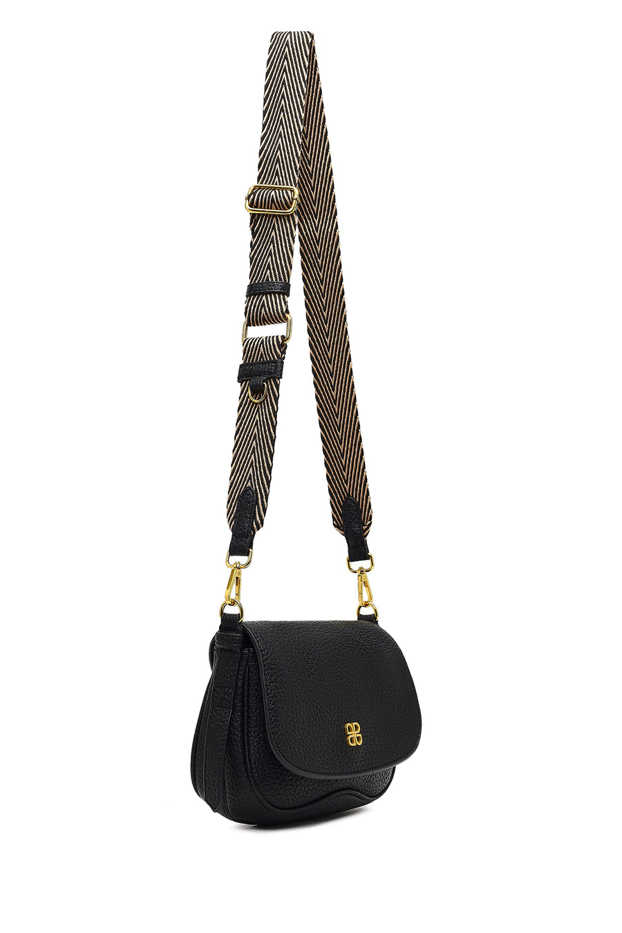Women's Black Long Strap Crossbody Bag