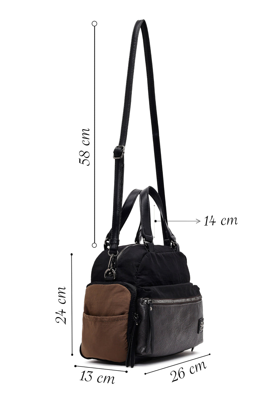 Women's Black Long Strap Shoulder Bag