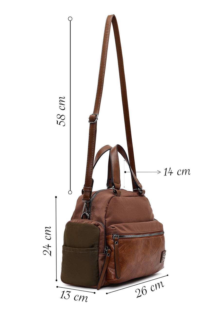 Women's Tan Long Strap Shoulder Bag