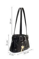 Women's Black Patent Leather Shoulder Bag | Derimod