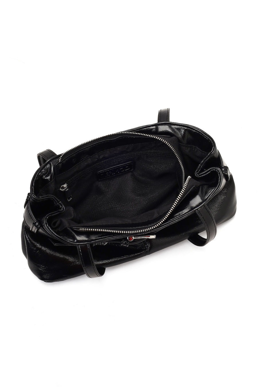 Women's Black Patent Leather Shoulder Bag