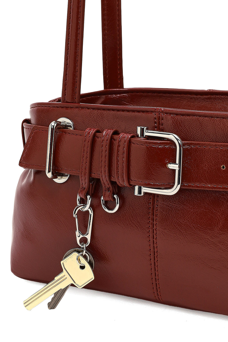 Women's Red Patent Leather Shoulder Bag