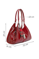 Women's Burgundy Charm Shoulder Bag | Derimod