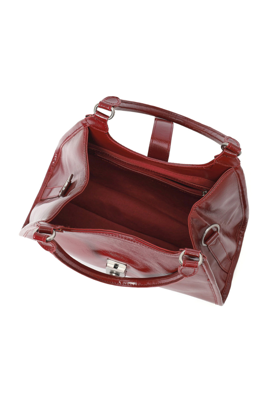 Women's Burgundy Charm Shoulder Bag