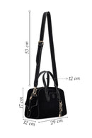 Women's Black Long Strap Suede Handbag | Derimod
