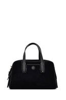 Women's Black Long Strap Suede Handbag | Derimod