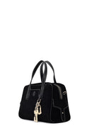 Women's Black Long Strap Suede Handbag | Derimod