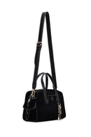 Women's Black Long Strap Suede Handbag | Derimod