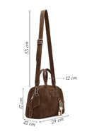 Women's Brown Long Strap Suede Shoulder Bag | Derimod