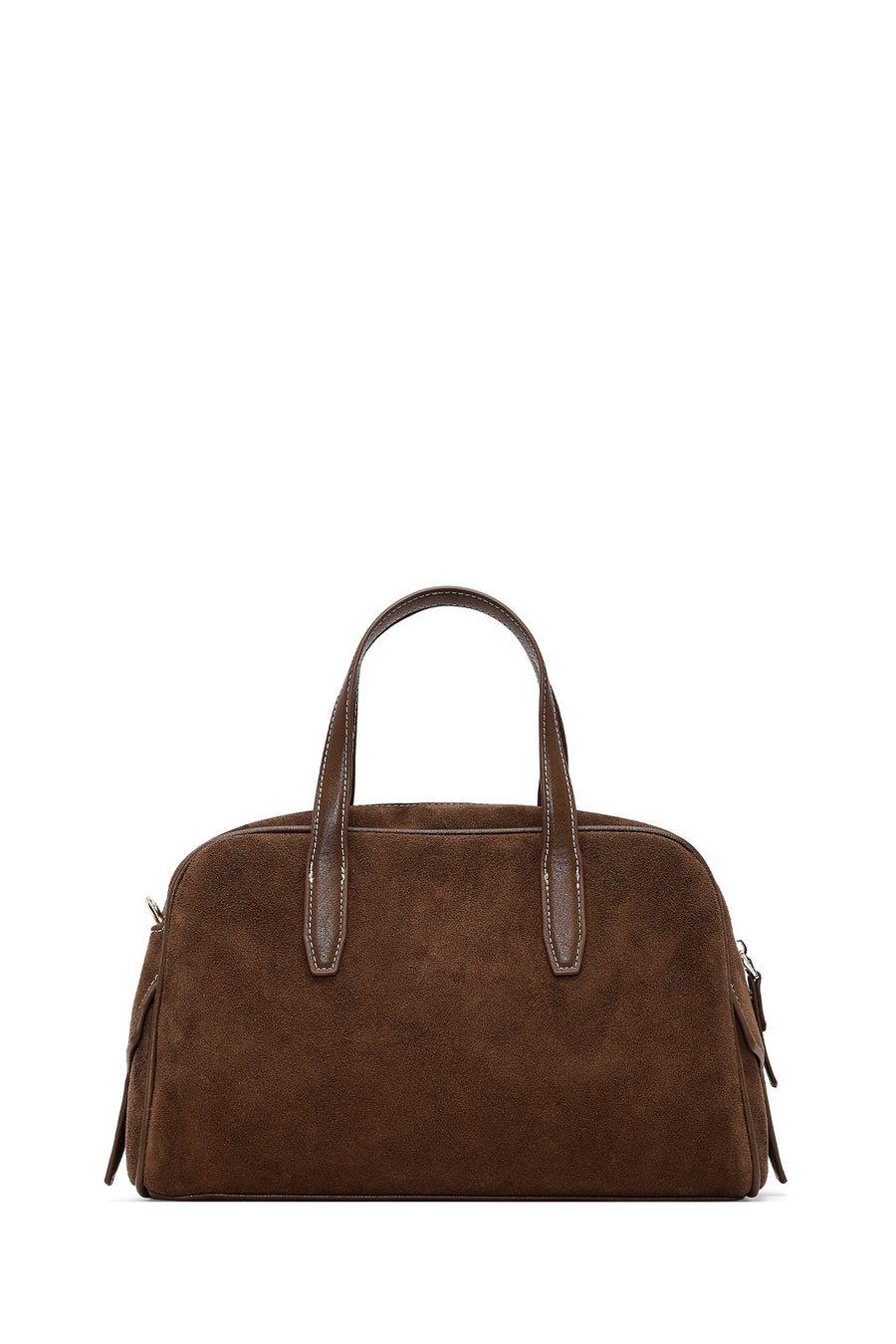 Women's Brown Long Strap Suede Shoulder Bag