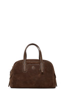 Women's Brown Long Strap Suede Shoulder Bag | Derimod