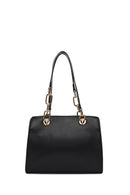 Women's Black Classic Shoulder Bag with Accessories | Derimod