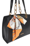Women's Black Classic Shoulder Bag with Accessories | Derimod